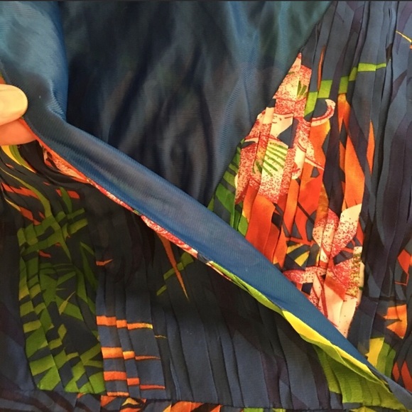 Madison Paige Tropical Print Dress W/Jute Belt - Picture 6 of 7